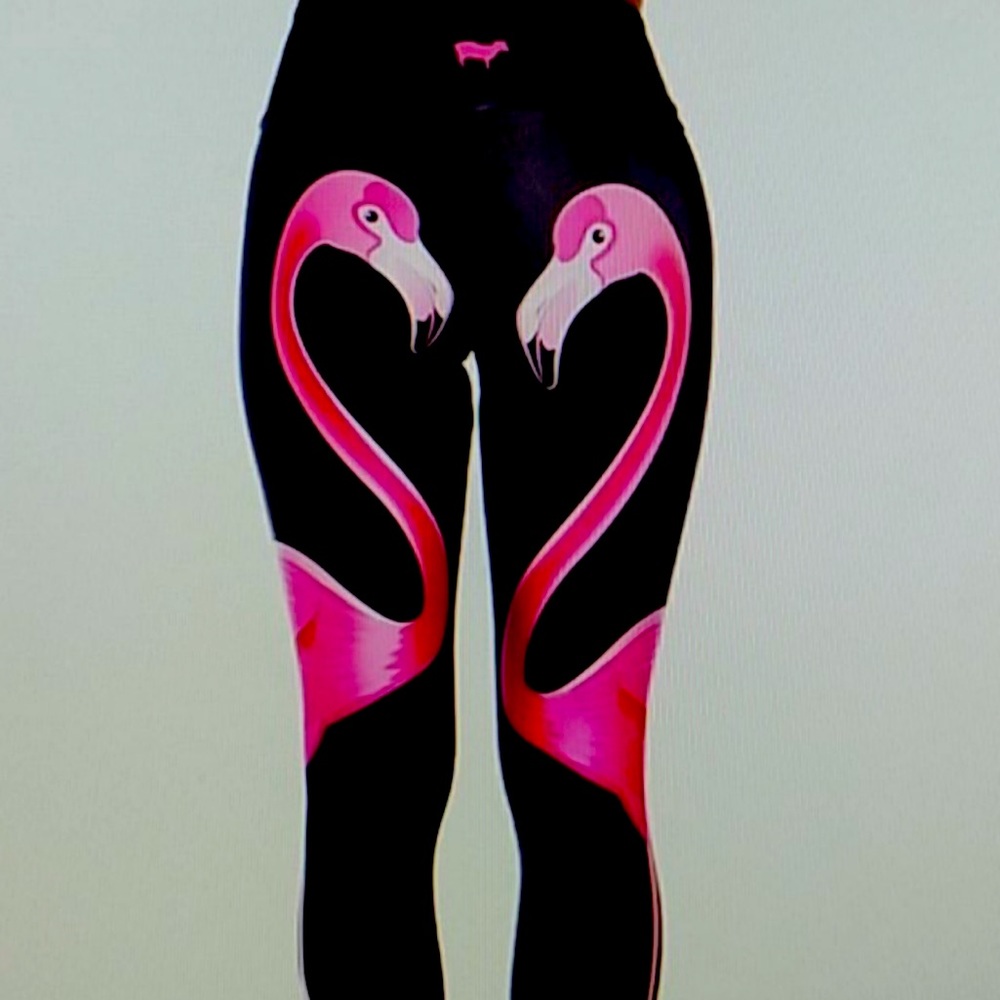 Goldsheep size medium flamingo leggings
